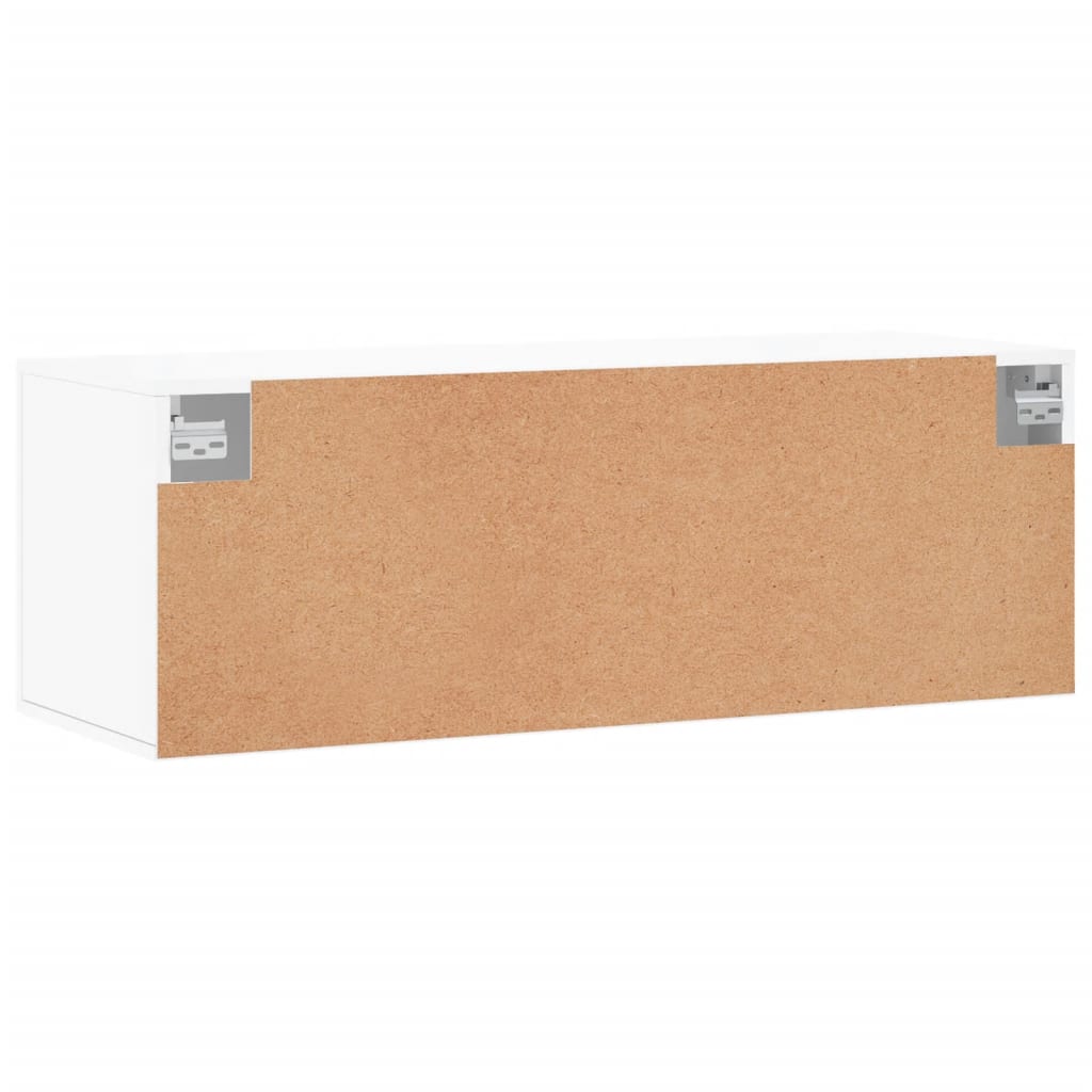 Mobile a Parete Bianco 100x36,5x35 cm in Legno Multistrato | homemem39