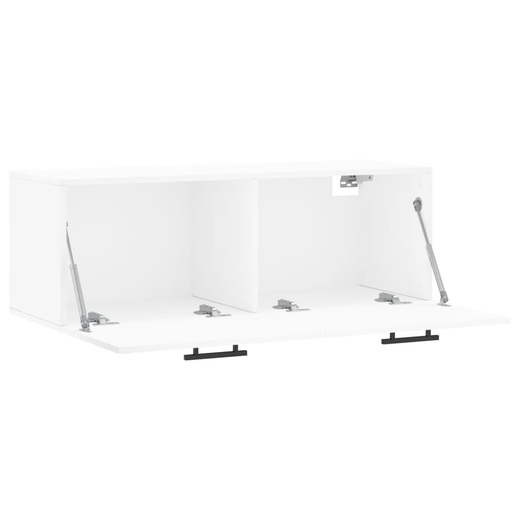Mobile a Parete Bianco 100x36,5x35 cm in Legno Multistrato | homemem39