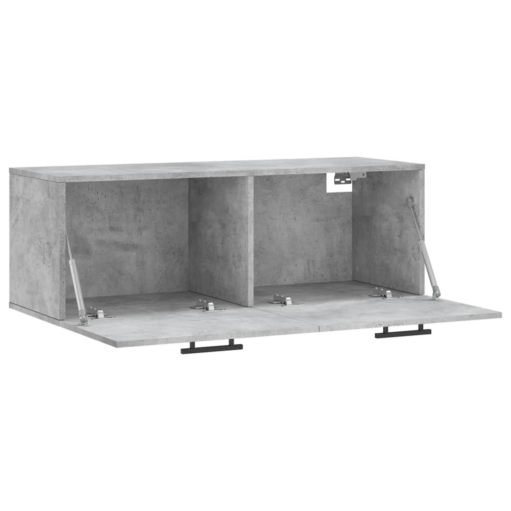 Mobile a Parete Grigio Cemento 100x36,5x35 cm Legno Multistrato | homemem39