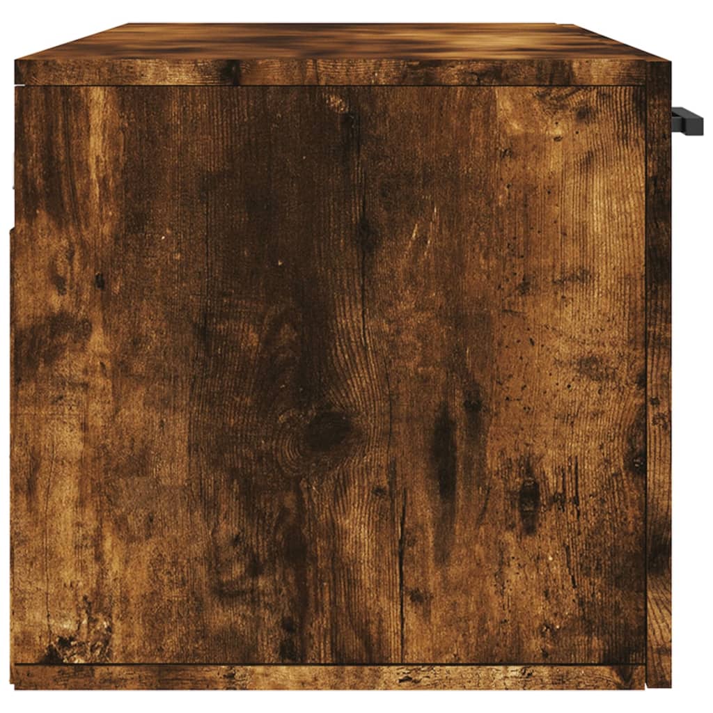 Mobile a Parete Rovere Fumo 100x36,5x35 cm in Legno Multistrato | homemem39