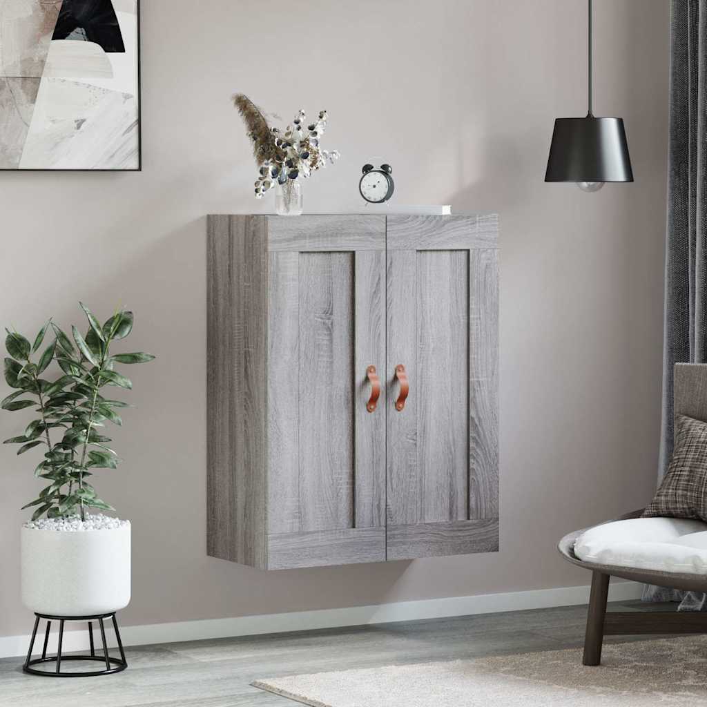 Mobile a Parete Grigio Sonoma 69,5x34x90 cm Legno Multistrato