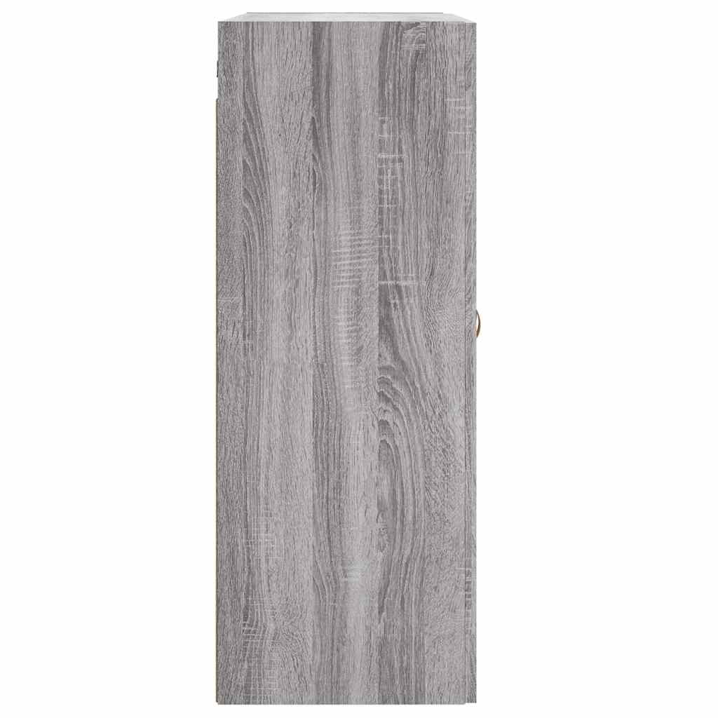 Mobile a Parete Grigio Sonoma 69,5x34x90 cm Legno Multistrato