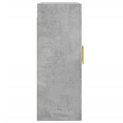 Mobile a Parete Grigio Cemento 69,5x34x90 cm Legno Multistrato