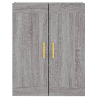 Mobile a Parete Grigio Sonoma 69,5x34x90 cm Legno Multistrato