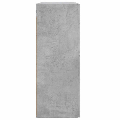 Mobile a Parete Grigio Cemento 69,5x34x90 cm Legno Multistrato