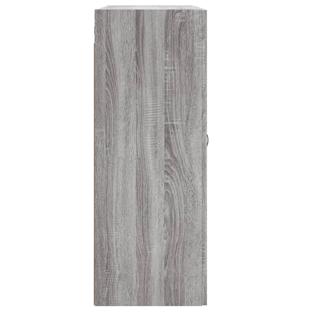 Mobile a Parete Grigio Sonoma 69,5x34x90 cm Legno Multistrato