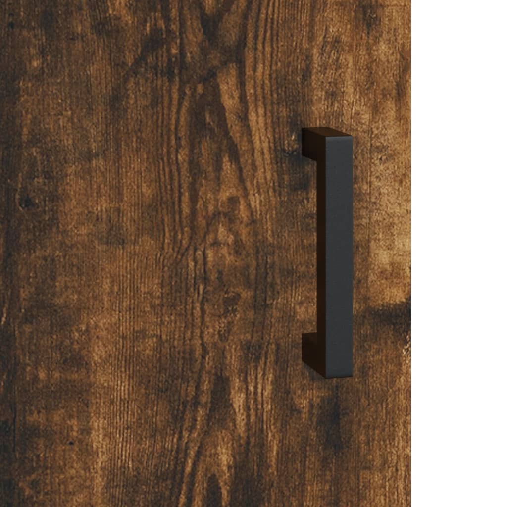 Mobile a Parete Rovere Fumo 69,5x34x90 cm in Legno Multistrato