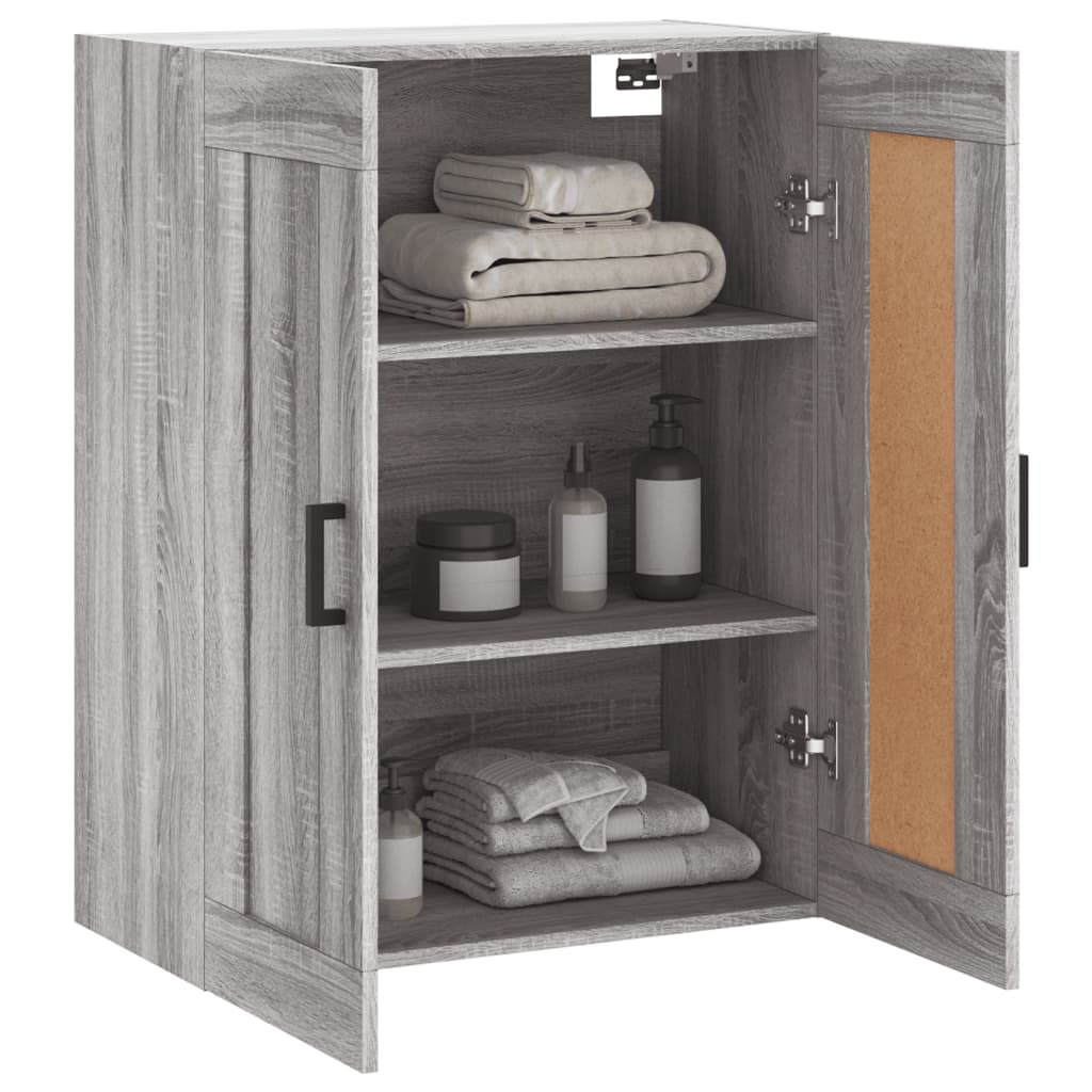 Mobile a Parete Grigio Sonoma 69,5x34x90 cm Legno Multistrato | homemem39