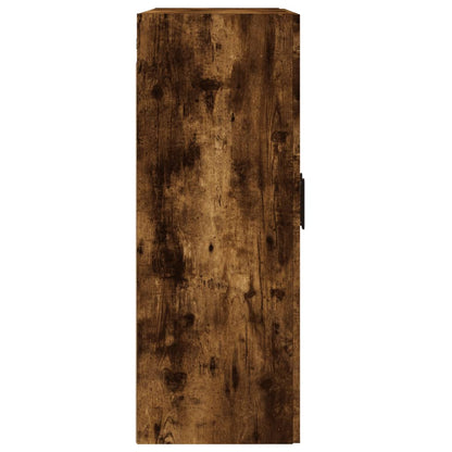 Smoked Oak Wall Cabinet 69.5x34x90 cm in Multilayer Wood