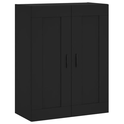 Mobile a Parete Nero 69,5x34,90 cm in Legno Multistrato - homemem39