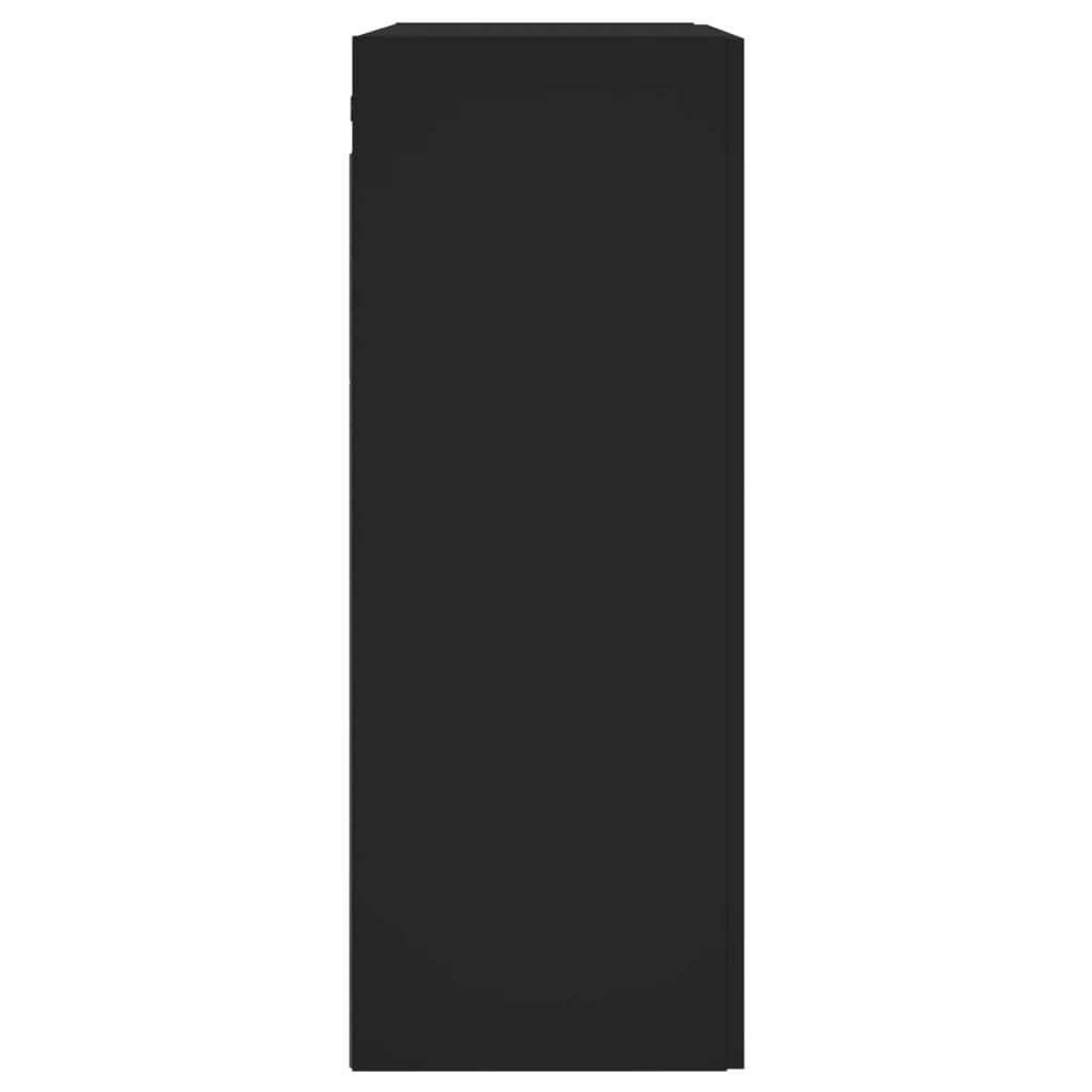 Mobile a Parete Nero 69,5x34,90 cm in Legno Multistrato - homemem39
