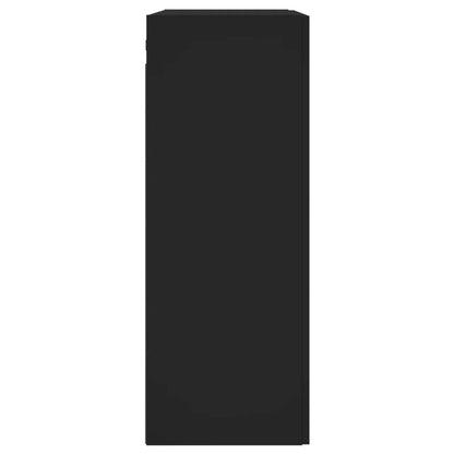 Mobile a Parete Nero 69,5x34,90 cm in Legno Multistrato - homemem39