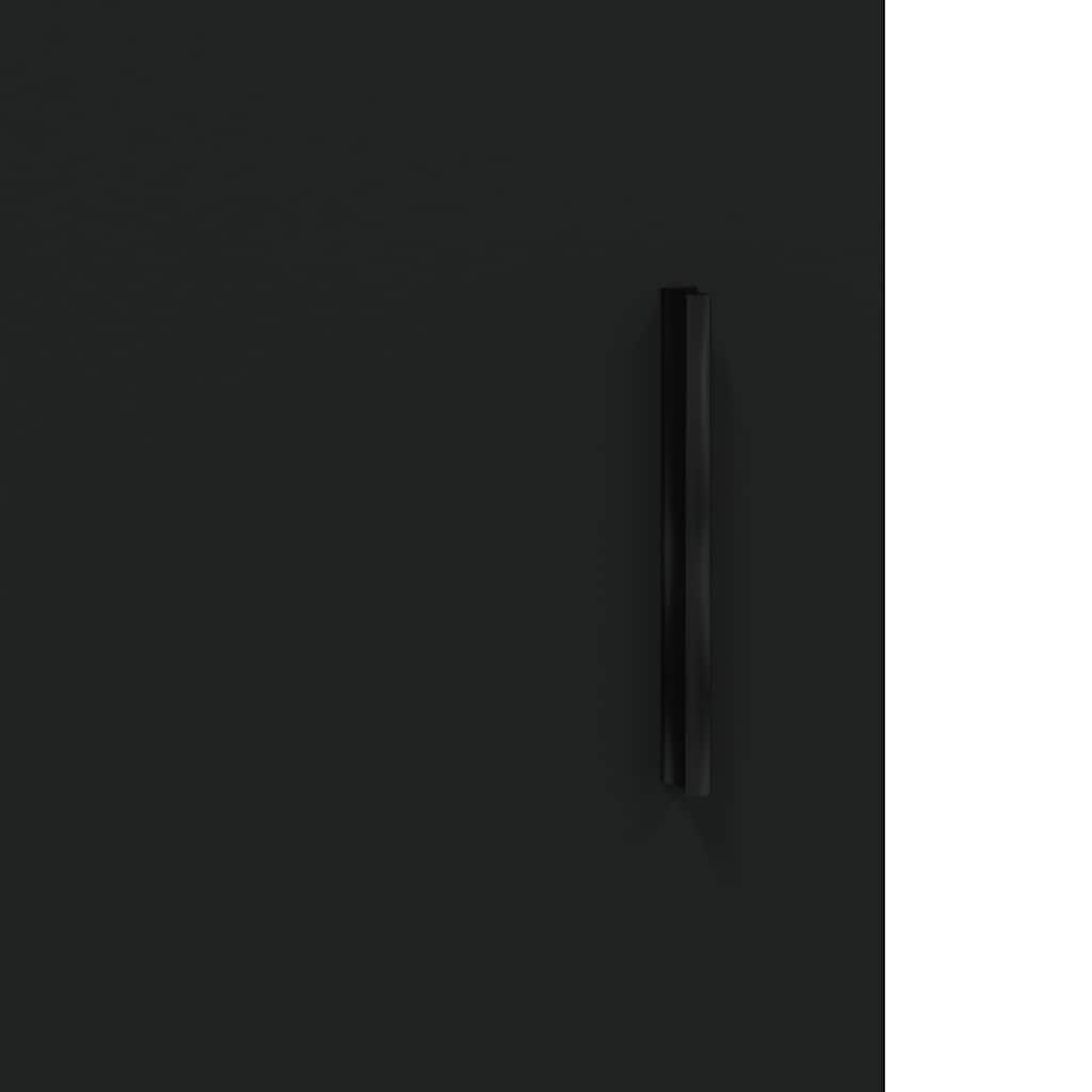 Mobile a Parete Nero 69,5x34,90 cm in Legno Multistrato
