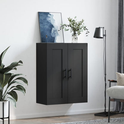 Mobile a Parete Nero 69,5x34,90 cm in Legno Multistrato - homemem39