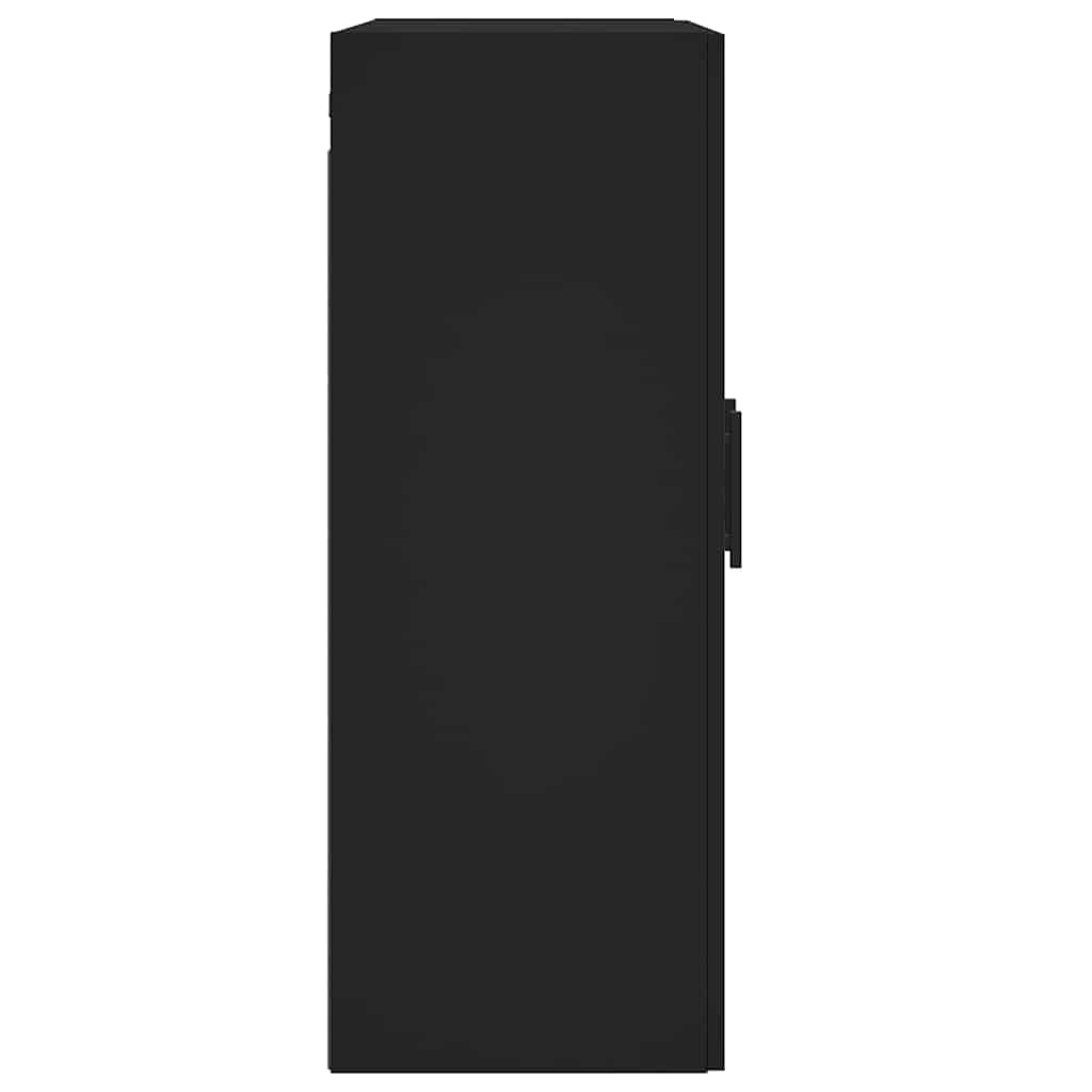 Mobile a Parete Nero 69,5x34,90 cm in Legno Multistrato