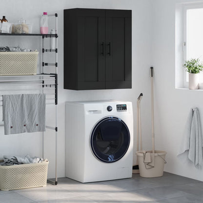 Mobile a Parete Nero 69,5x34,90 cm in Legno Multistrato - homemem39