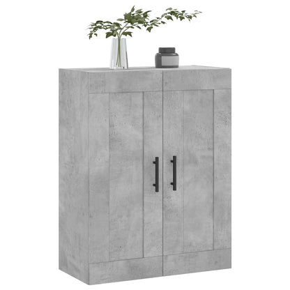 Mobile a Parete Grigio Cemento 69,5x34x90 cm Legno Multistrato