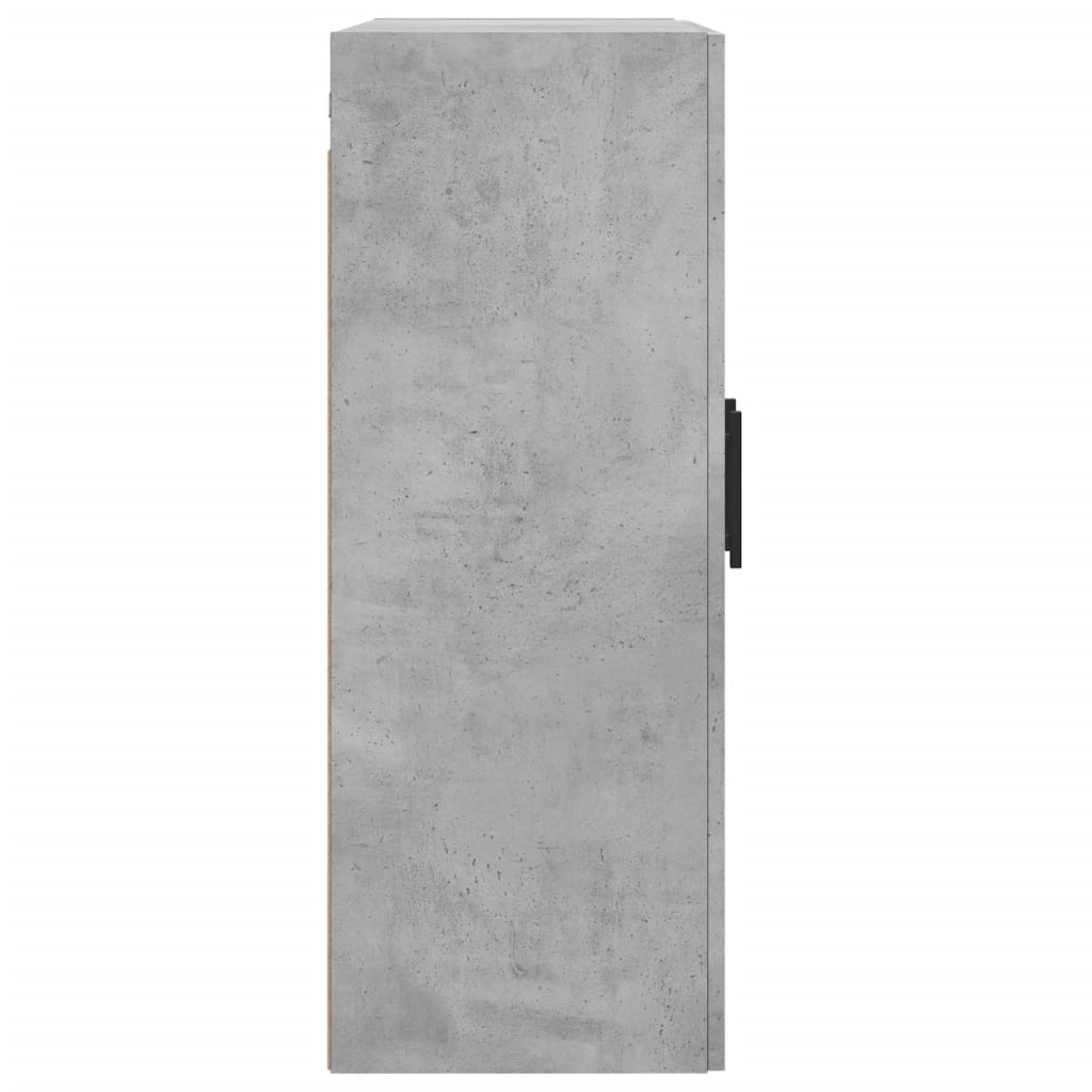 Mobile a Parete Grigio Cemento 69,5x34x90 cm Legno Multistrato