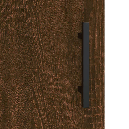 Mobile a Parete Rovere Marrone 69,5x34x90 cm Legno Multistrato