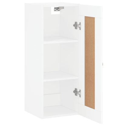 Mobile a Parete Bianco 34,5x34x90 cm in Legno Multistrato - homemem39