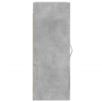 Mobile a Parete Grigio Cemento 34,5x34x90 cm Legno Multistrato