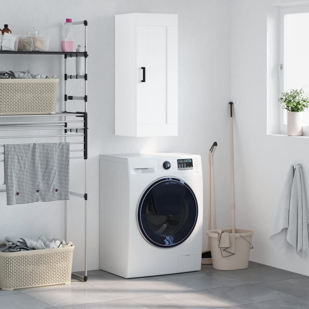 Armadietto a Muro Bianco 34,5x34x90 cm in Legno Multistrato - homemem39