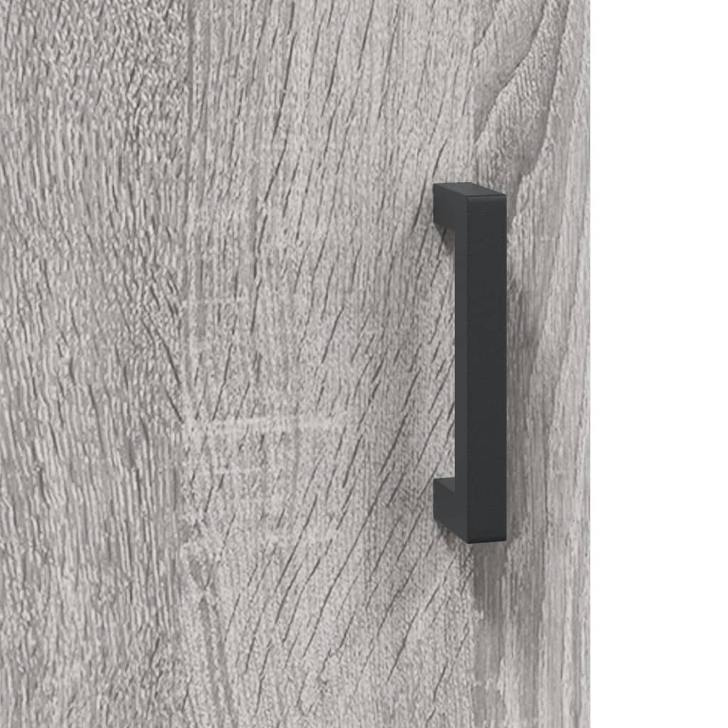 Mobile a Parete Grigio Sonoma 34,5x34x90 cm Legno Multistrato