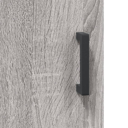 Mobile a Parete Grigio Sonoma 34,5x34x90 cm Legno Multistrato