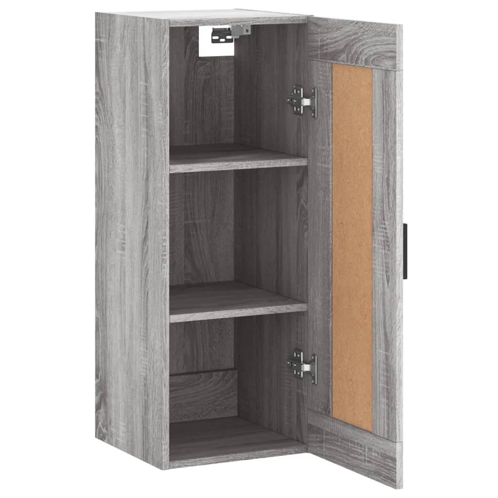 Mobile a Parete Grigio Sonoma 34,5x34x90 cm Legno Multistrato