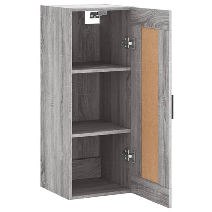 Mobile a Parete Grigio Sonoma 34,5x34x90 cm Legno Multistrato