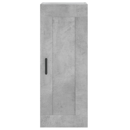 Mobile a Parete Grigio Cemento 34,5x34x90 cm Legno Multistrato