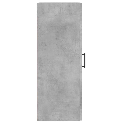 Mobile a Parete Grigio Cemento 34,5x34x90 cm Legno Multistrato