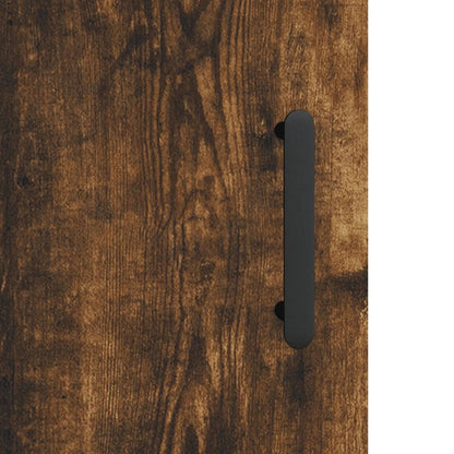 Mobile a Parete Rovere Fumo 34,5x34x90 cm in Legno Multistrato