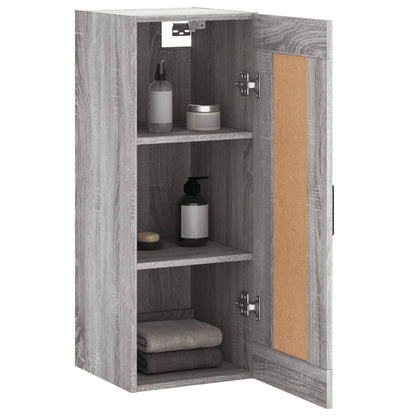 Mobile a Parete Grigio Sonoma 34,5x34x90 cm Legno Multistrato | homemem39