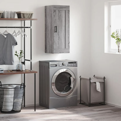 Mobile a Parete Grigio Sonoma 34,5x34x90 cm Legno Multistrato | homemem39