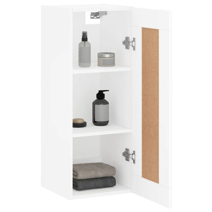 Armadietto a Muro Bianco 34,5x34x90 cm in Legno Multistrato - homemem39