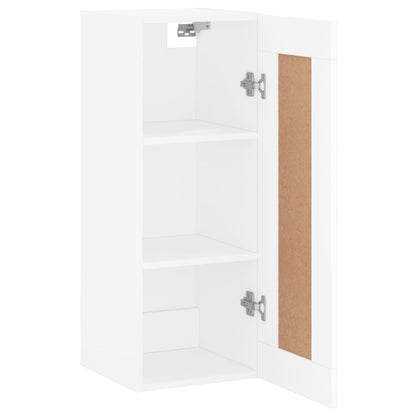 Armadietto a Muro Bianco 34,5x34x90 cm in Legno Multistrato