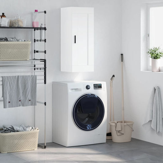 Armadietto a Muro Bianco 34,5x34x90 cm in Legno Multistrato - homemem39