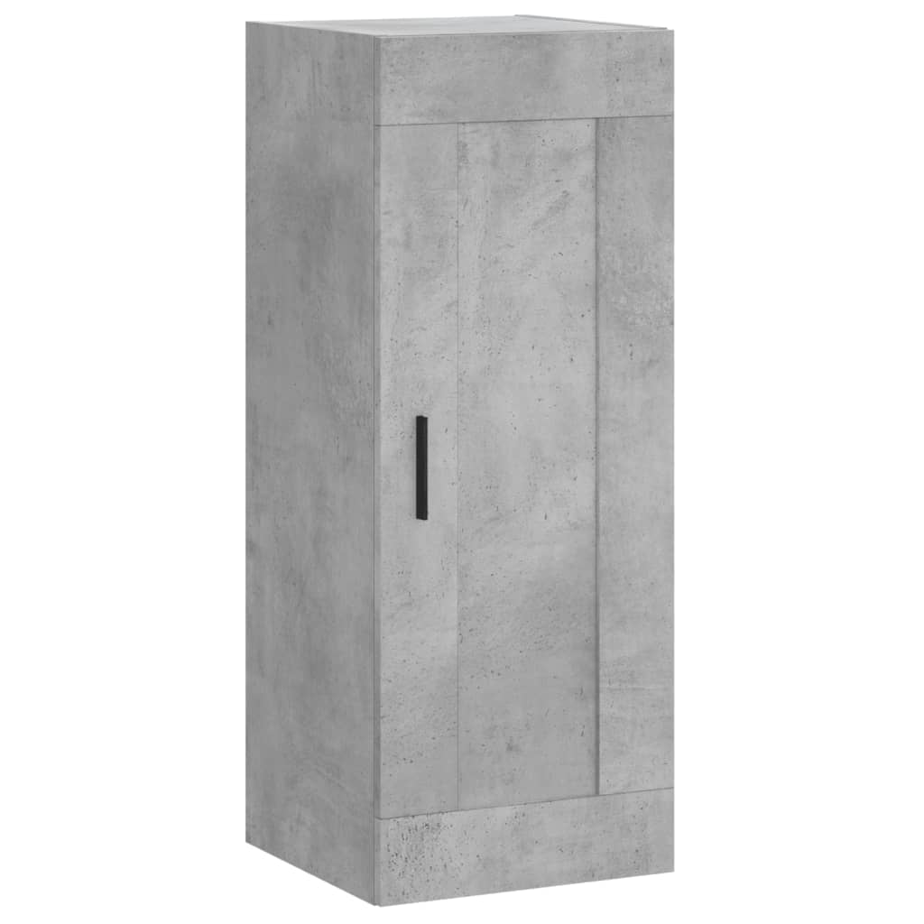 Mobile a Parete Grigio Cemento 34,5x34x90 cm Legno Multistrato | homemem39