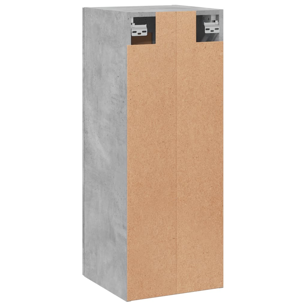 Mobile a Parete Grigio Cemento 34,5x34x90 cm Legno Multistrato | homemem39