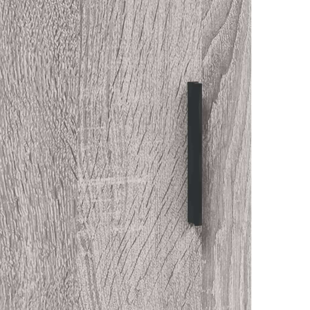 Mobile a Parete Grigio Sonoma 34,5x34x90 cm Legno Multistrato
