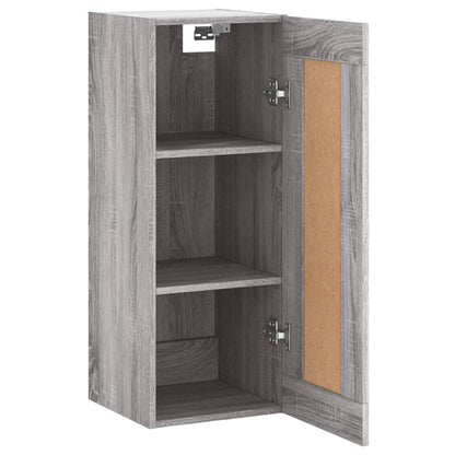 Mobile a Parete Grigio Sonoma 34,5x34x90 cm Legno Multistrato - homemem39