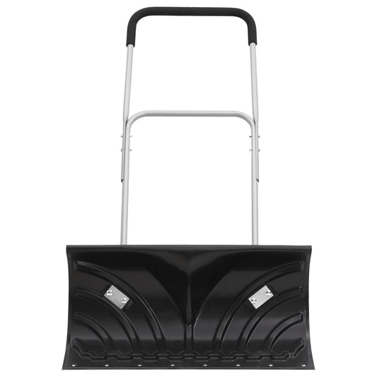 Pala da Neve con Manico Allungabile Nero 66cm Lama Acciaio - homemem39