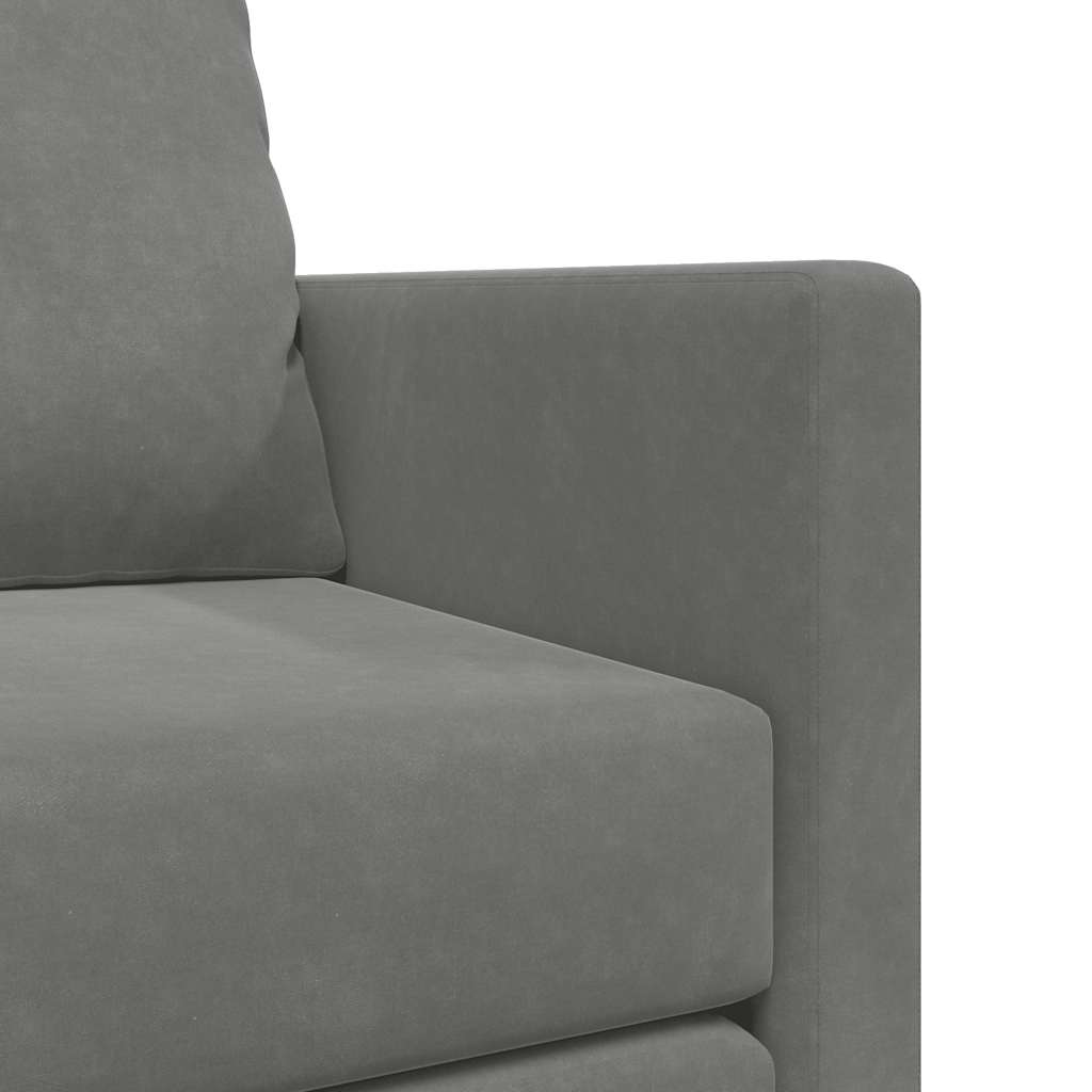 Divano Letto da Terra 2 in 1 Grigio Scuro 122x204x55 cm Velluto | homemem39