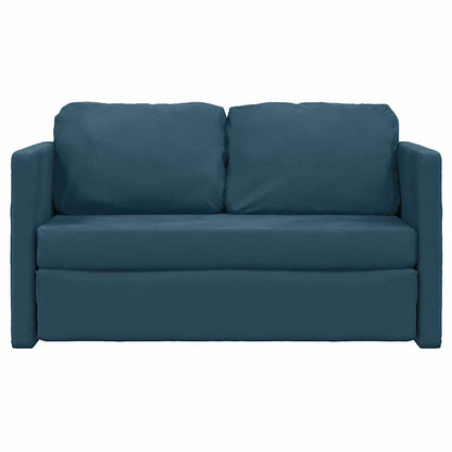 Divano Letto da Terra 2 in 1 Blu 122x204x55 cm Velluto | homemem39