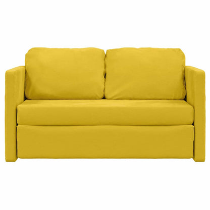 Divano Letto da Terra 2 in 1 Giallo Scuro 122x204x55 cm Velluto | homemem39