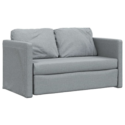 Floor Sofa Bed 2 in 1 Light Gray 112x174x55cm Fabric