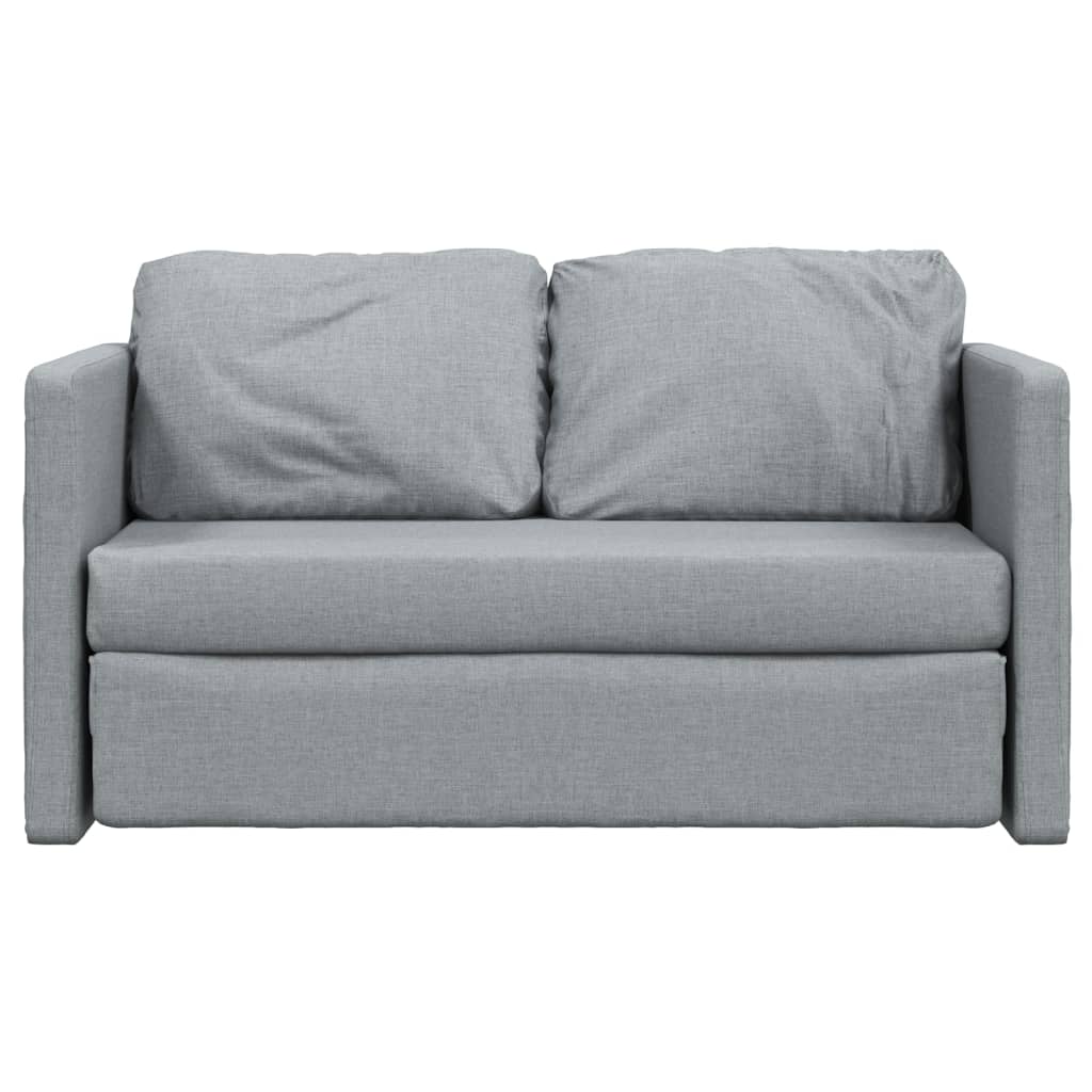 Floor Sofa Bed 2 in 1 Light Gray 112x174x55cm Fabric