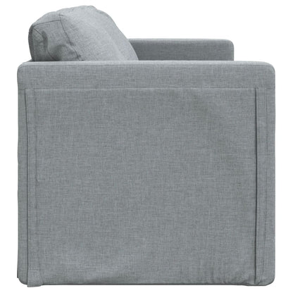 Floor Sofa Bed 2 in 1 Light Gray 112x174x55cm Fabric