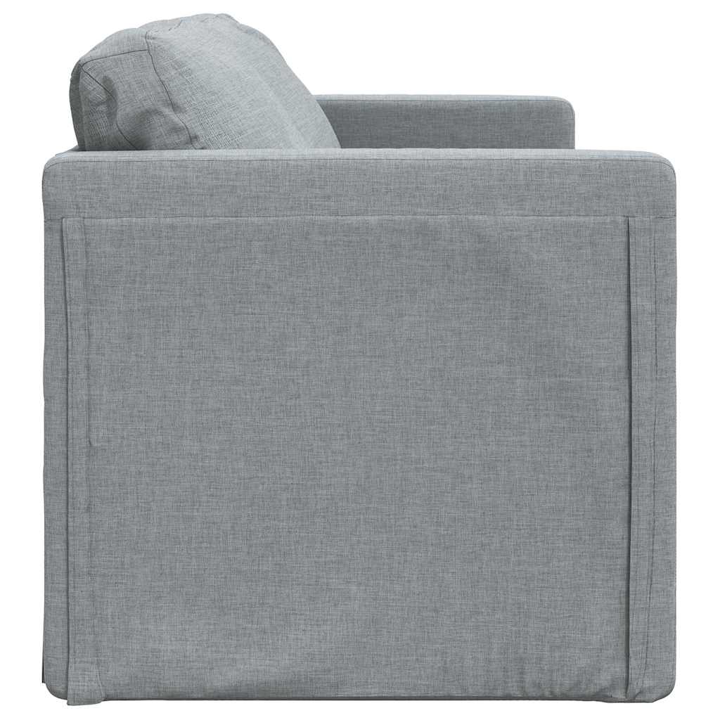 Divano Letto da Terra 2 in 1 Grigio Chiaro 112x174x55cm Tessuto - homemem39